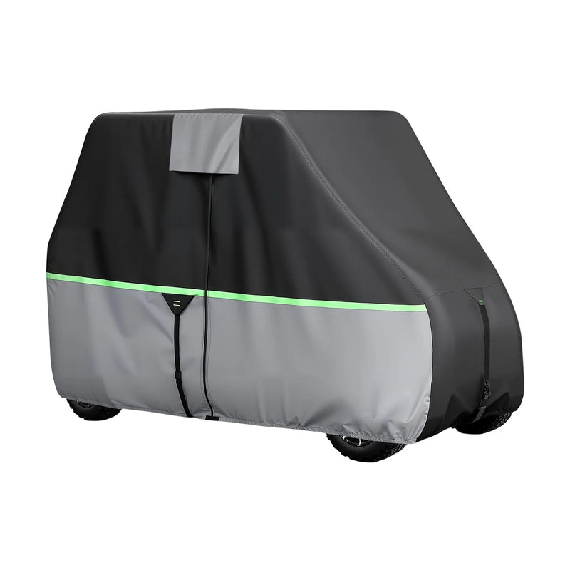 VEVOR golfa ratiņu pārsegs 2+2/4 pasažieriem, pilna pārklājuma, 600D ūdensizturīgs Oksfordas audums, saderīgs ar Club Car, Yamaha, EZGO, Honda, PU pārklājums, trīs rāvējslēdzēja durvis - ZEMLETES.LV