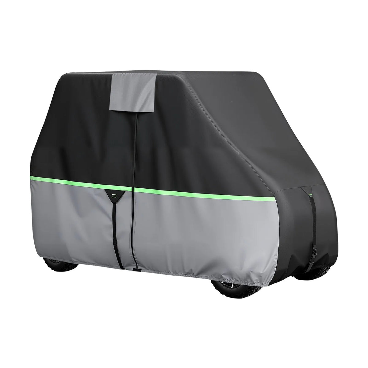 VEVOR golfa ratiņu pārsegs 2+2/4 pasažieriem, pilna pārklājuma, 600D ūdensizturīgs Oksfordas audums, saderīgs ar Club Car, Yamaha, EZGO, Honda, PU pārklājums, trīs rāvējslēdzēja durvis - ZEMLETES.LV
