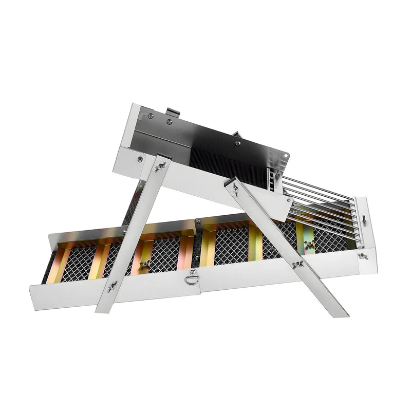 VEVOR zelta skalošanas komplekts ar augstgultni, 1270 mm salokāms 3 vienā zelta skalošanas renes komplekts, 26 daļas ar pannām, sietu, magnētu, mugursomu un piederumiem zelta ieguvei - ZEMLETES.LV
