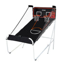 VEVOR salokāma basketbola arkādes spēle 2 spēlētājiem ar 5 bumbām, 8 spēļu režīmiem, elektronisku rezultātu tablo un bumbas pumpi bērniem un pieaugušajiem, melnbalta - ZEMLETES.LV