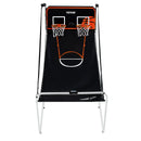 VEVOR salokāma basketbola arkādes spēle 2 spēlētājiem ar 4 bumbām, 8 spēļu režīmiem, elektronisku rezultātu tablo un bumbas pumpi, iekštelpu dubultais basketbola grozu komplekts bērniem un pieaugušajiem, melnbalta - ZEMLETES.LV
