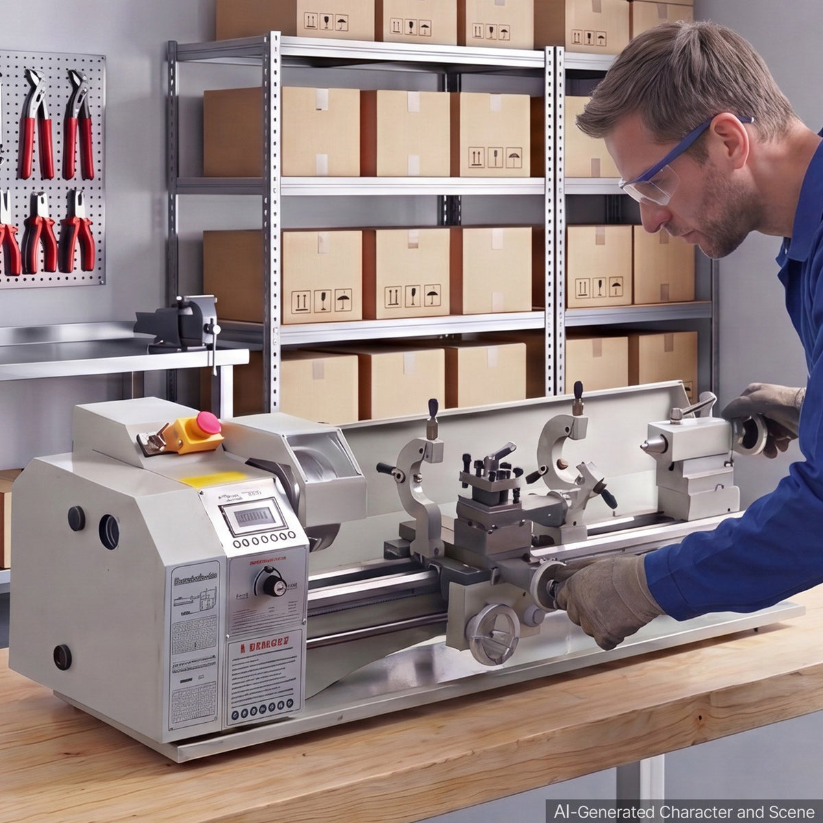 VEVOR TQ2275 Metal Lathe, 220 × 762 mm, 1100 W, Variable Speed up to 3000 RPM, Brushless Motor, Metal Gears, 8 Metric and 8 Inch Threads