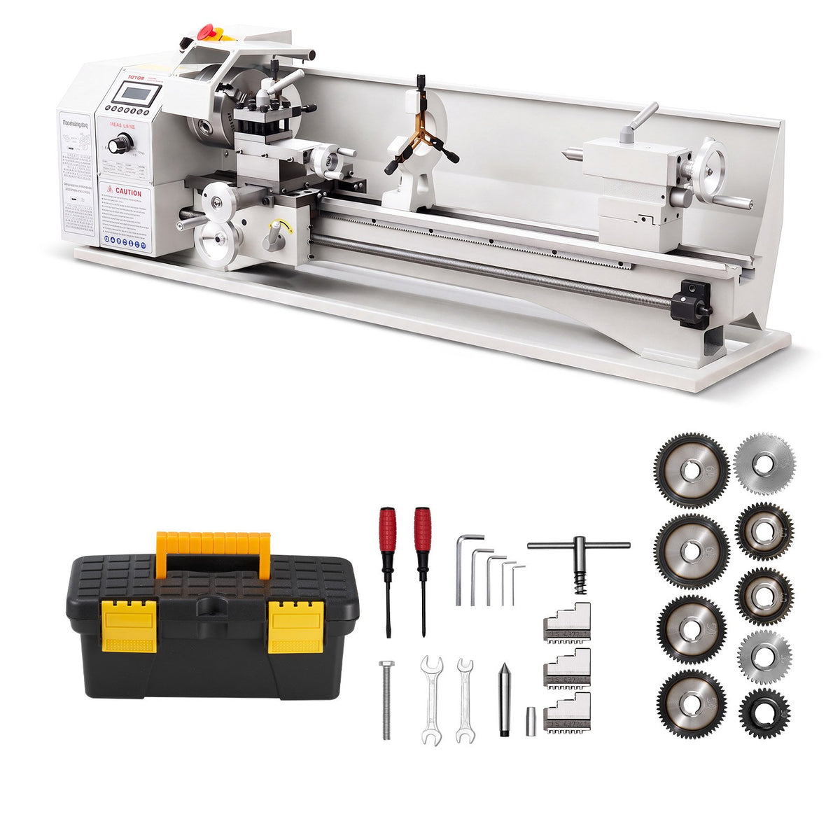 VEVOR TQ2275 Metal Lathe, 220 × 762 mm, 1100 W, Variable Speed up to 3000 RPM, Brushless Motor, Metal Gears, 8 Metric and 8 Inch Threads