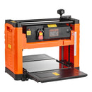 VEVOR biezuma ēvelētājs, divu asmeņu galda ēvelmašīna ar 330 mm darba platumu, 1800 W 23 500 apgr./min jaudīgs motors, dubultie padeves ruļļi, pārslodzes aizsardzība, vienātruma kokapstrādes ēvelmašīna cietai un mīkstai koksnei