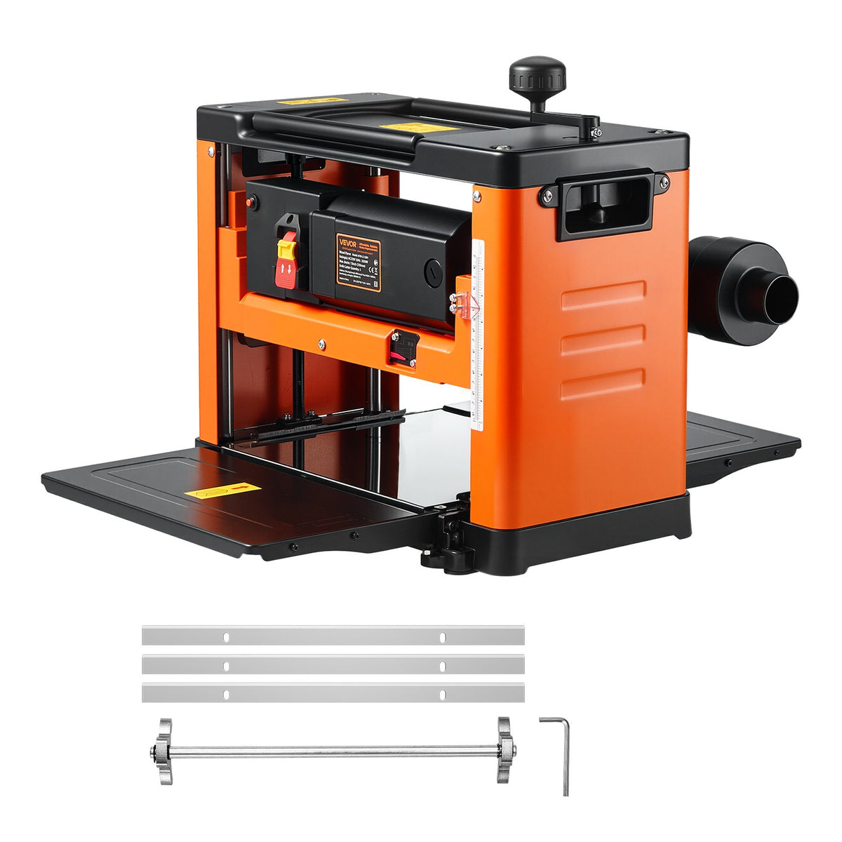 VEVOR paksushöövel 330 mm, 2000 W, 23 500 p/min, 3 tera, topeltetteanderullid