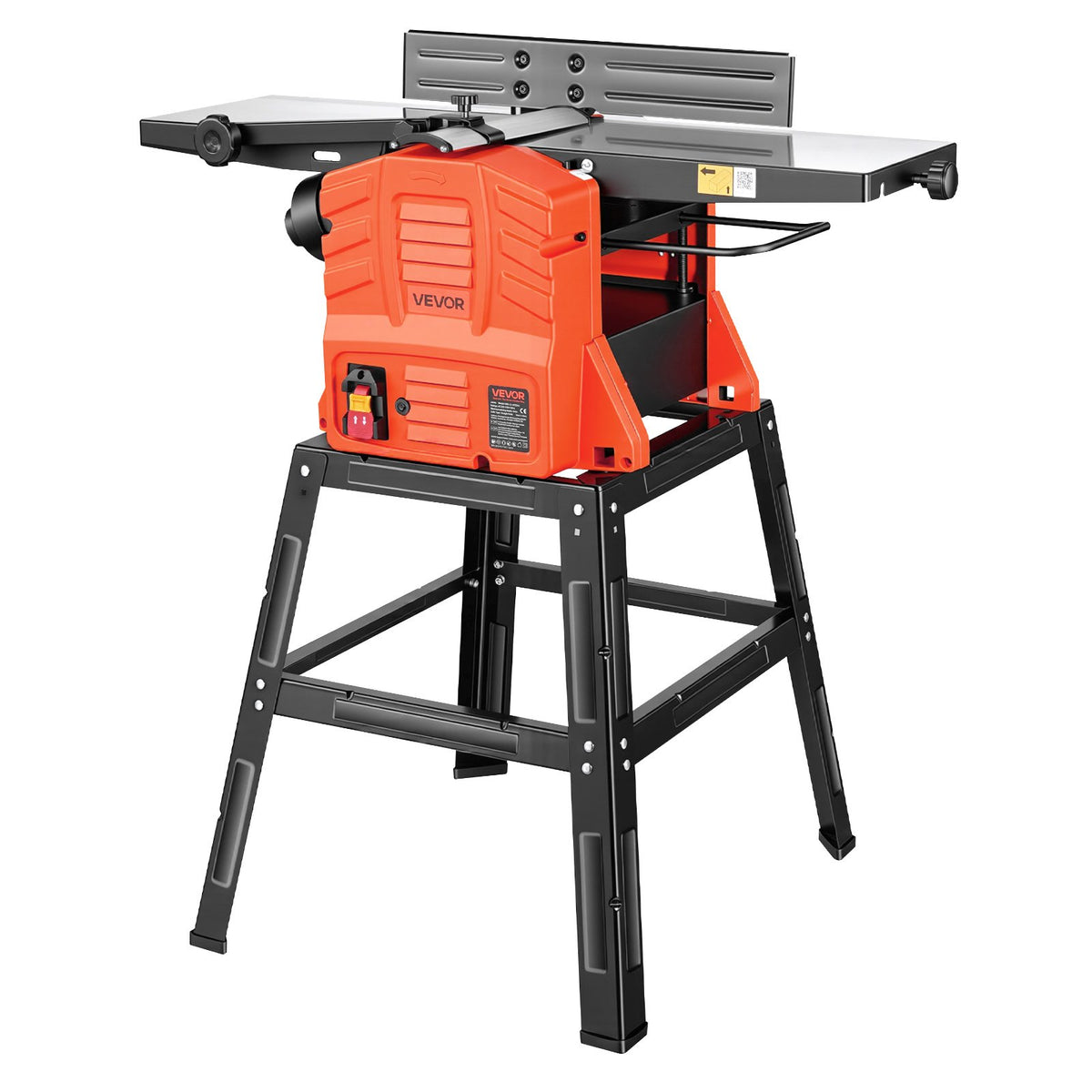 VEVOR Planer Thicknesser Combo Machine 254 mm with Stand, 2.4 HP, 8000 RPM, 2 Blades
