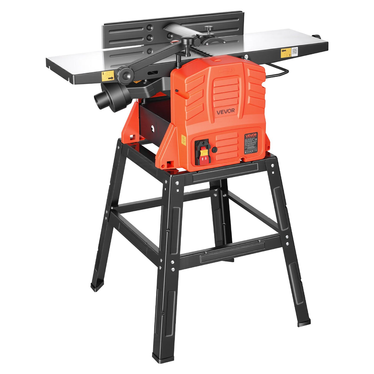 VEVOR Planer Thicknesser Combo Machine 254 mm with Stand, 2.4 HP, 8000 RPM, 2 Blades
