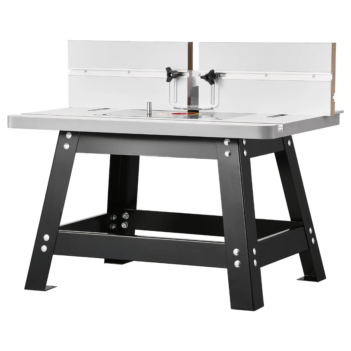 VEVOR freesilaud 610 × 400 mm reguleeritava juhiku, MDF-pinna ja 63,5 mm tolmuühendusega