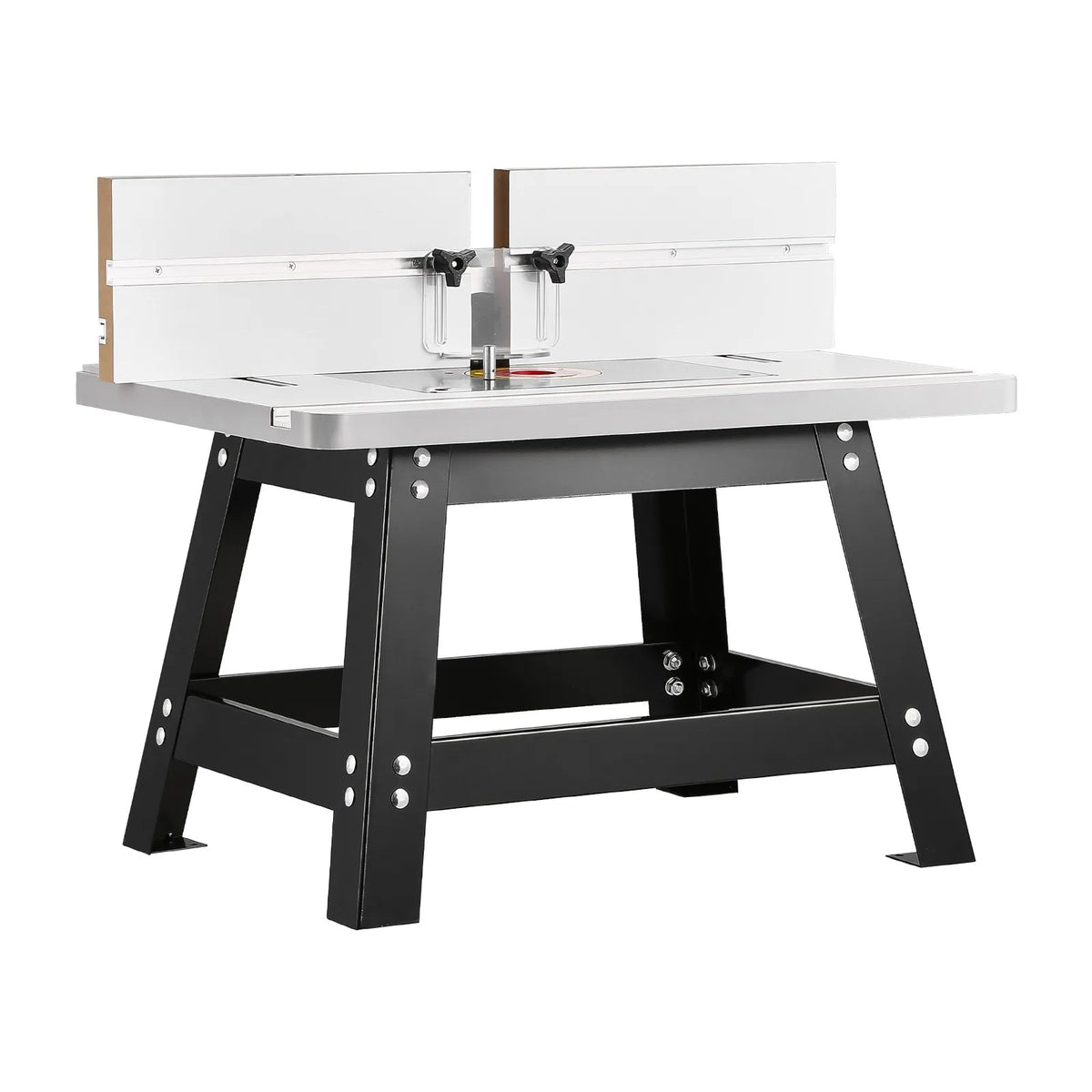 VEVOR freesilaud 610 × 400 mm reguleeritava juhiku, MDF-pinna ja 63,5 mm tolmuühendusega