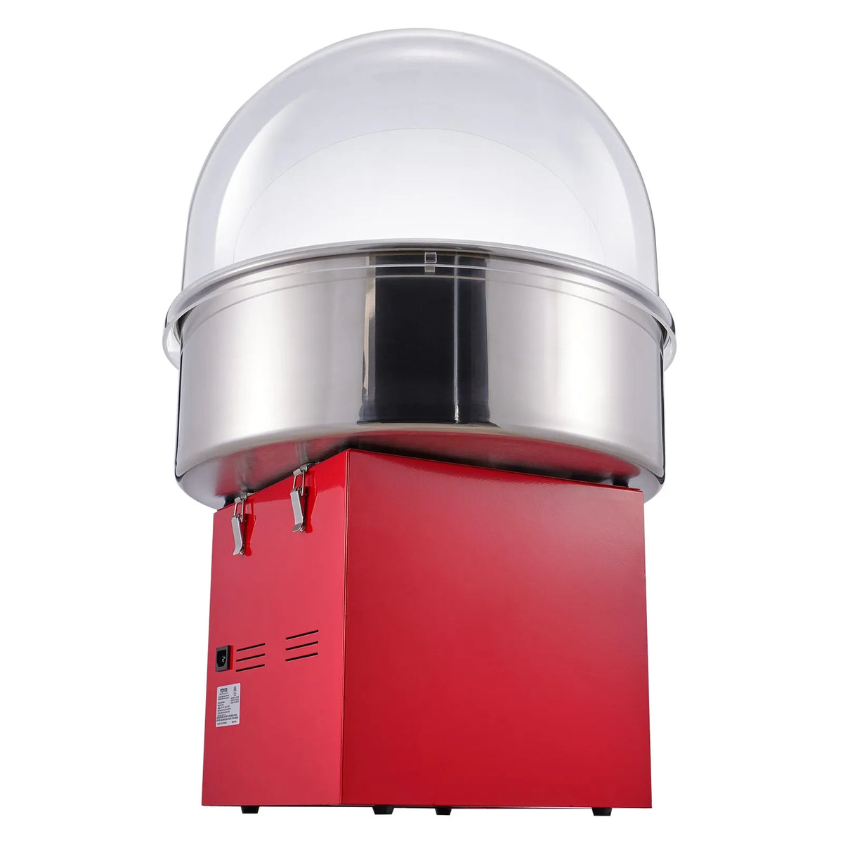 VEVOR Candy Floss Machine 1000 W with Guard, Stainless Steel Bowl and Drawer, Red