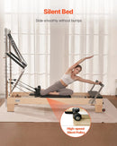 VEVOR koka pilates reformeris ar dubulto pretestību, treniņu aprīkojums ar reformera kasti un lēciena platformu, piemērots iesācējiem un pieredzējušiem lietotājiem mājas sporta zālei un studijai, slodze līdz 181 kg - ZEMLETES.LV