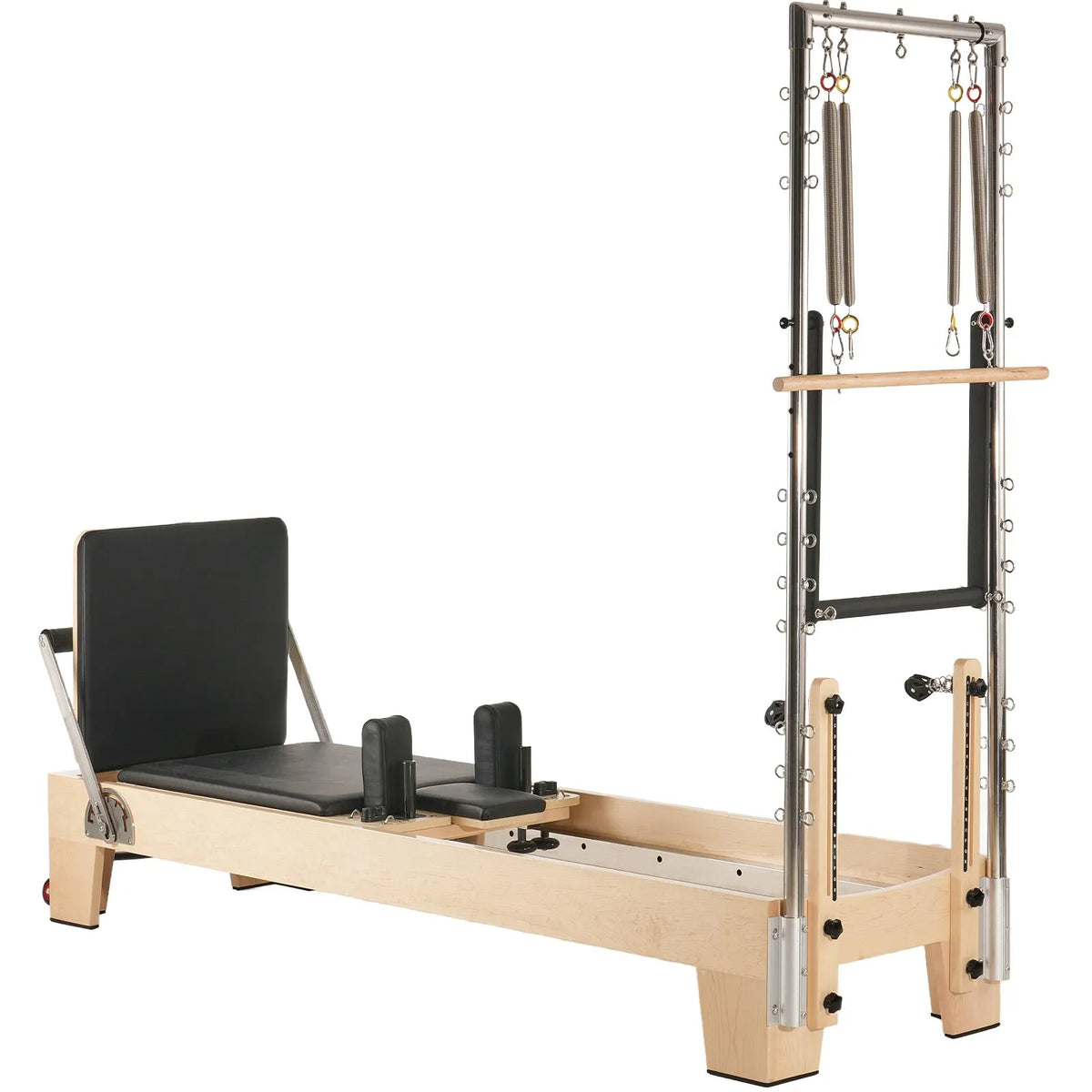 VEVOR koka pilates reformeris ar dubulto pretestību, treniņu aprīkojums ar reformera kasti un lēciena platformu, piemērots iesācējiem un pieredzējušiem lietotājiem mājas sporta zālei un studijai, slodze līdz 181 kg - ZEMLETES.LV