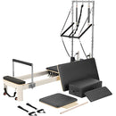 VEVOR pilates reformeris ar dubulto pretestību, treniņu aprīkojums ar reformera kasti un lēciena platformu, piemērots iesācējiem un pieredzējušiem lietotājiem mājas sporta zālei un studijai, slodze līdz 181 kg - ZEMLETES.LV