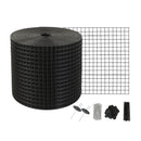 VEVOR saules paneļu aizsargtīkls pret putniem, 15,24 cm × 30,48 m, PVC pārklāts metāla siets ar 12,7 mm acīm un 60 alumīnija stiprinājumiem, aizsardzībai pret dzīvniekiem - ZEMLETES.LV