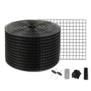VEVOR saules paneļu aizsargtīkls pret putniem, 20 cm × 30,48 m, PVC pārklāts metāla siets ar 12,7 mm acīm un 100 alumīnija stiprinājumiem, aizsardzībai pret dzīvniekiem - ZEMLETES.LV