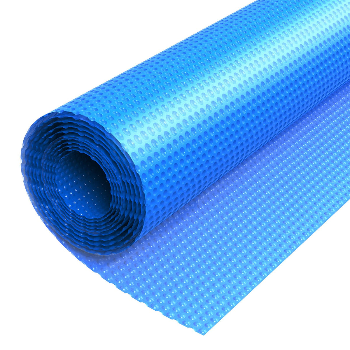 VEVOR Solar Pool Cover, 10.97 × 4.88 m Rectangular Solar Bubble Cover, 0.3 mm PE Material, Heat Collection by Day and Retention at Night, Blue