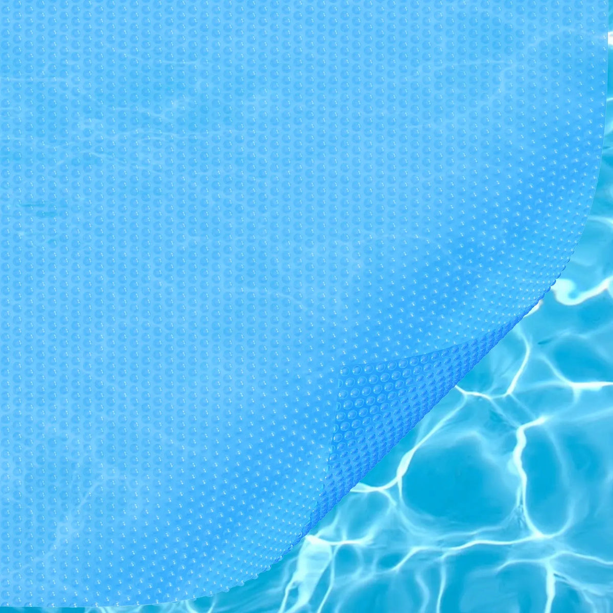 VEVOR Solar Pool Cover, 12.2 × 6.1 m Rectangular Solar Cover for In-Ground and Above-Ground Pools, 0.4 mm, Blue