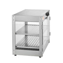 VEVOR 2 līmeņu komerciālā pārtikas sildīšanas vitrīna, 800 W pārtikas vitrīnas sildītājs ar apgaismojumu ēdiena izcelšanai, temperatūras kontrole 30–85 °C, 58 l ietilpība hamburgeriem, picai, maizei un ceptai vistas gaļai - ZEMLETES.LV