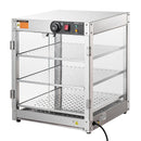 VEVOR 3 līmeņu komerciālā pārtikas sildīšanas vitrīna, 800 W pārtikas vitrīnas sildītājs ar apgaismojumu ēdiena izcelšanai, temperatūras kontrole 30–85 °C, 90 l ietilpība hamburgeriem, picai, maizei un ceptai vistas gaļai - ZEMLETES.LV