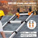 VEVOR kāpņu jumta āķi 2 gab. ar fiksētu riteni un grozāmu stieni, izturīgs tērauda stabilizators ar jumta kores balstu, celtspēja 272 kg, drošai piekļuvei stāviem jumtiem - ZEMLETES.LV