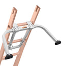VEVOR kāpņu stabilizators ar jumta āķi un sienas paplašinājuma balstiem, izturīga tērauda konstrukcija ar neslīdošām gumijas kājiņām, stabilam darbam pie jumtiem un notekām - ZEMLETES.LV