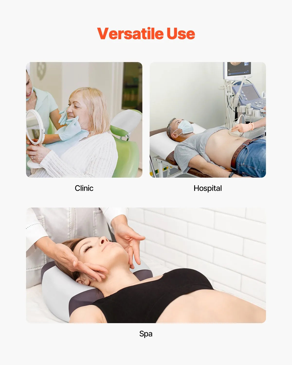 VEVOR galvas balsta papīra ruļļi 21,6 cm × 38,1 m, krepēts, 25 gab., masāžas un medicīniskajiem galdiem