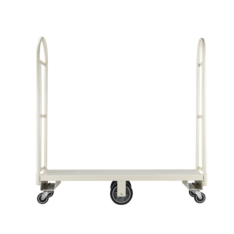 VEVOR U - veida platformas ratiņi, kravnesība 907,18 kg, smagās slodzes tērauda ratiņi ar sešiem riteņiem un diviem noņemamiem rokturiem, 1525 × 410 × 1510 mm - ZEMLETES.LV
