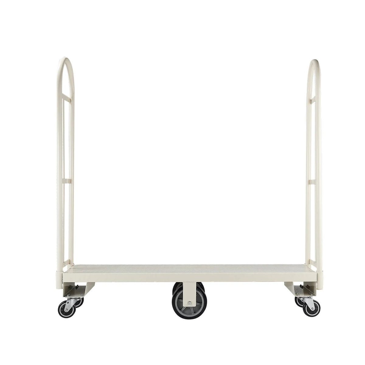 VEVOR U - veida platformas ratiņi, kravnesība 907,18 kg, smagās slodzes tērauda ratiņi ar sešiem riteņiem un diviem noņemamiem rokturiem, 1525 × 410 × 1510 mm - ZEMLETES.LV