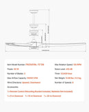 VEVOR Griestu ventilators bez apgaismojuma 183 cm, 3 koka lāpstiņas, 6 ātrumi, tālvadības pults, reversais DC motors, zems profils, iekštelpām un ārtelpām, riekstkoka tonī - ZEMLETES.LV