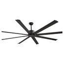 VEVOR Griestu ventilators bez apgaismojuma 213 cm, 8 lāpstiņas, 6 ātrumi, tālvadības pults, reversais DC motors, zems profils, iekštelpām un ārtelpām, melns - ZEMLETES.LV