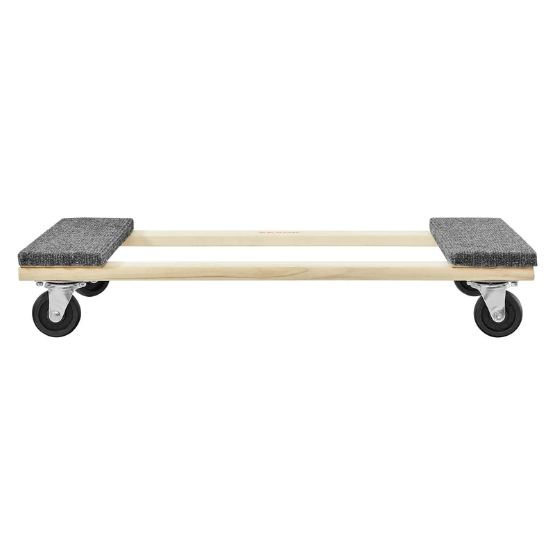 VEVOR mēbeļu pārvietošanas platforma līdz 454 kg, 457 x 762 mm ar 4 PP grozāmiem riteņiem, koka konstrukcija smagu mēbeļu pārvietošanai - ZEMLETES.LV