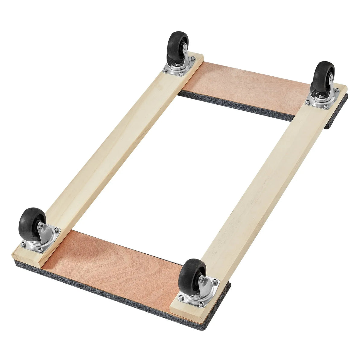 VEVOR mēbeļu pārvietošanas platforma līdz 454 kg, 457 x 762 mm ar 4 PP grozāmiem riteņiem, koka konstrukcija smagu mēbeļu pārvietošanai - ZEMLETES.LV