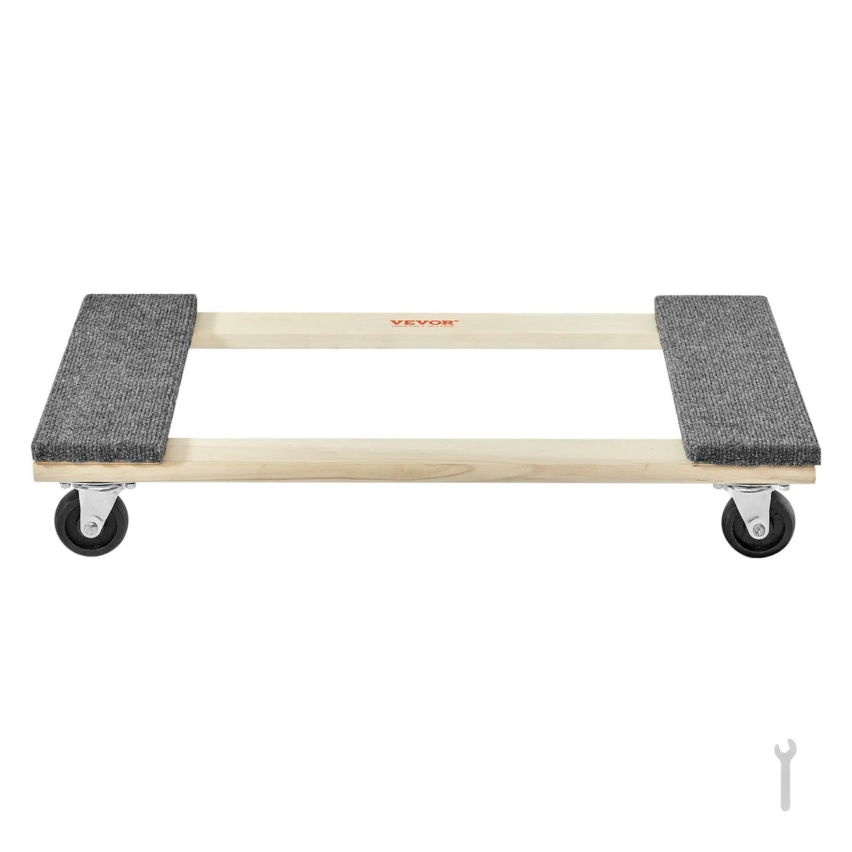 VEVOR mēbeļu pārvietošanas platforma līdz 454 kg, 457 x 762 mm ar 4 PP grozāmiem riteņiem, koka konstrukcija smagu mēbeļu pārvietošanai - ZEMLETES.LV