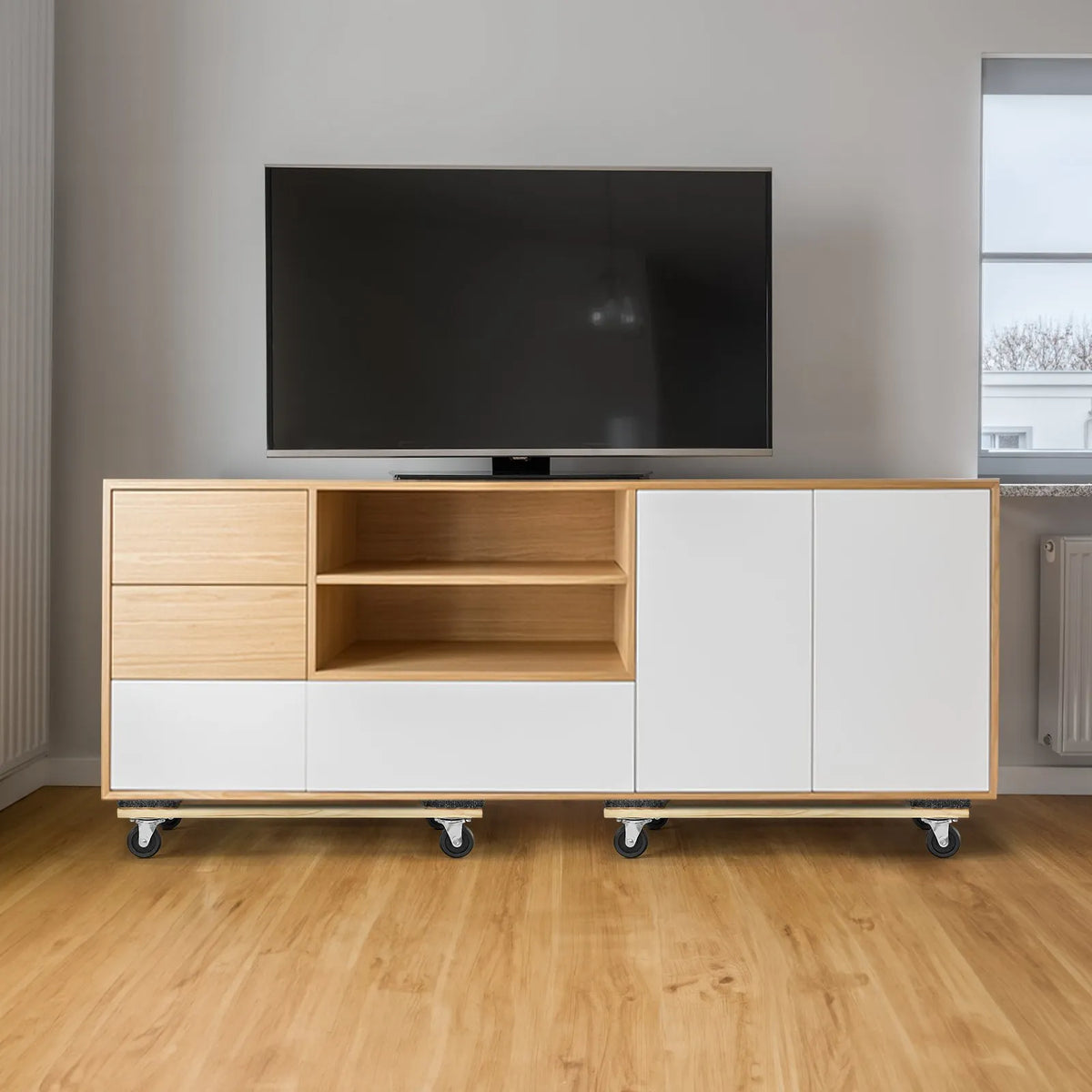 VEVOR mēbeļu pārvietošanas platformu komplekts 2 gab., 454 kg katrai, 457 x 762 mm ar 8 PP grozāmiem riteņiem, koka konstrukcija smagu mēbeļu pārvietošanai - ZEMLETES.LV
