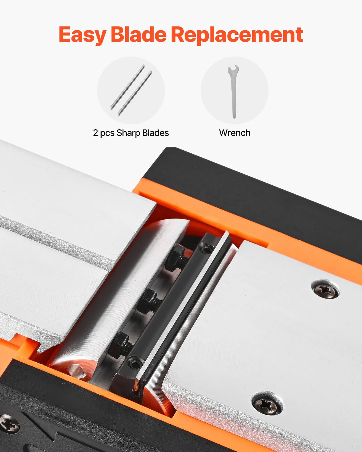 VEVOR Cordless Hand Planer 82 mm, Brushless Motor, 15,000 RPM, VEVOR 18 V System (Without Battery and Charger)