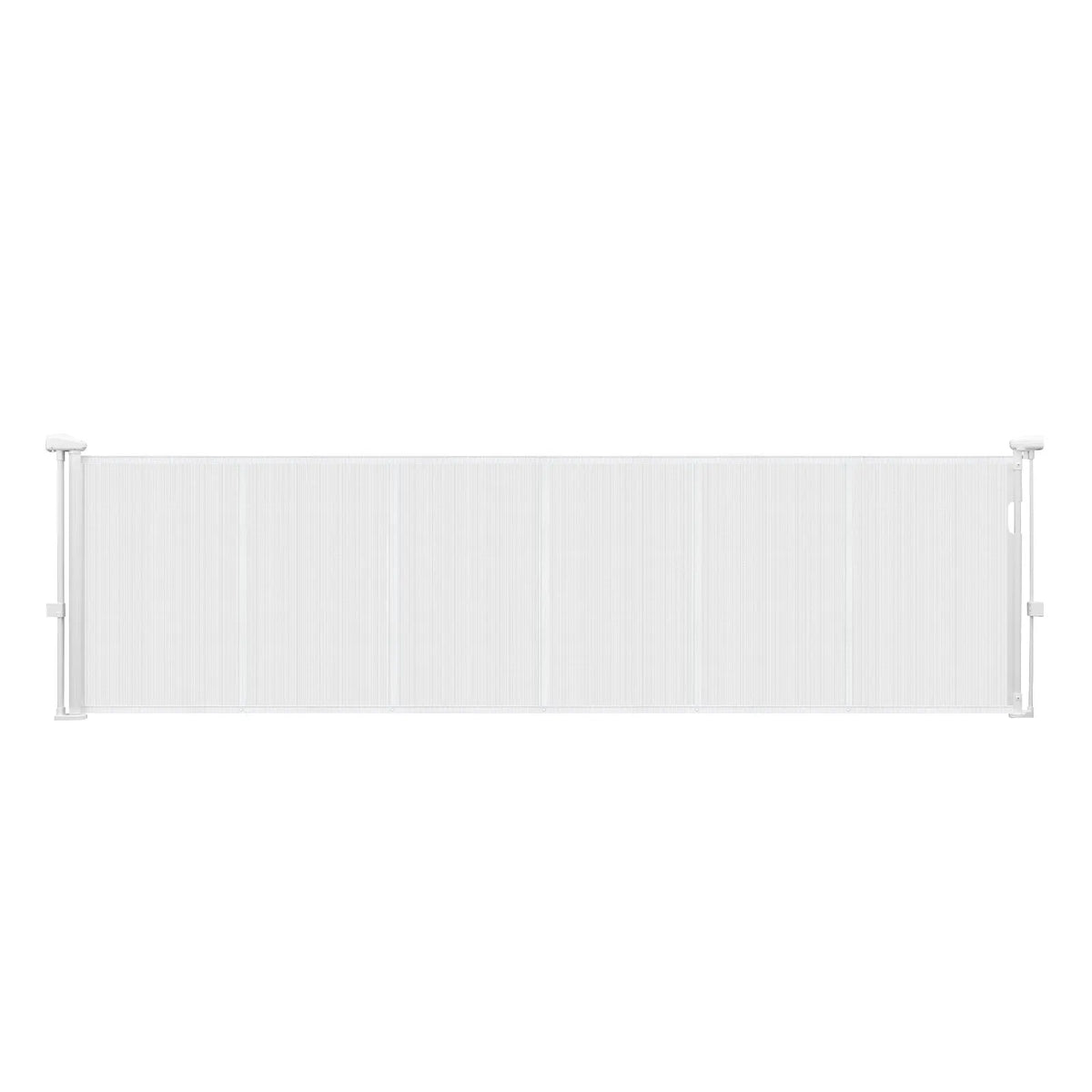 VEVOR izvelkami bērnu drošības vārti, augstums 870 mm, platums līdz 2800 mm, sieta materiāls, piemēroti kāpnēm, durvju ailēm, gaiteņiem un rotaļu zonām, viegla uzstādīšana, balti - ZEMLETES.LV