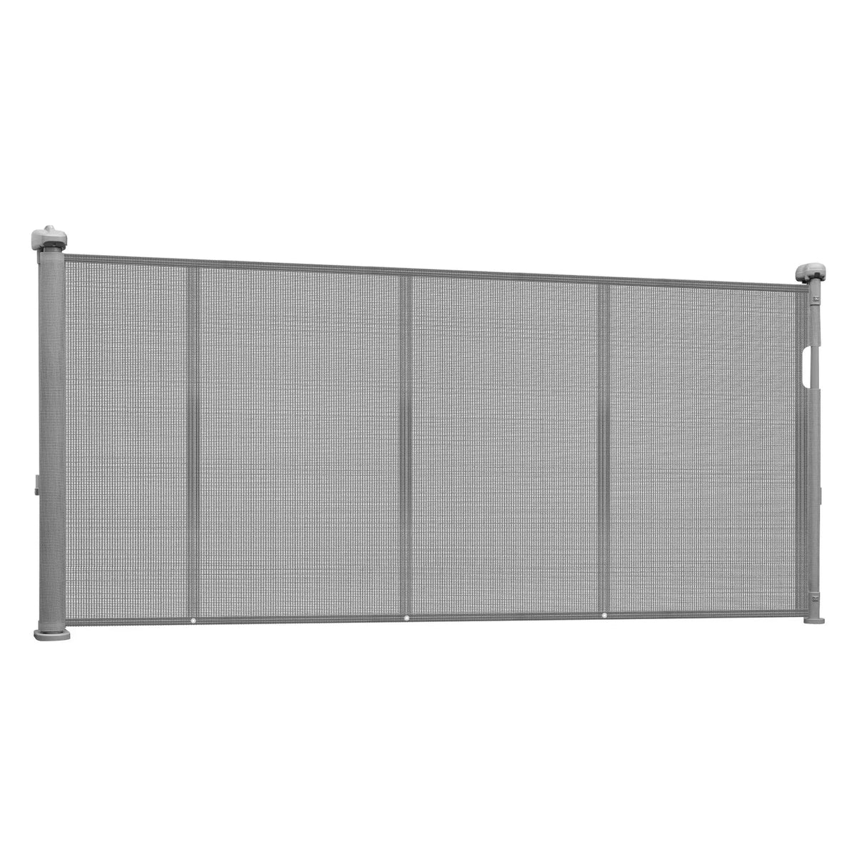 VEVOR izvelkami bērnu drošības vārti, augstums 870 mm, platums līdz 2800 mm, sieta materiāls, piemēroti kāpnēm, durvju ailēm, gaiteņiem un rotaļu zonām, viegla uzstādīšana, pelēki - ZEMLETES.LV