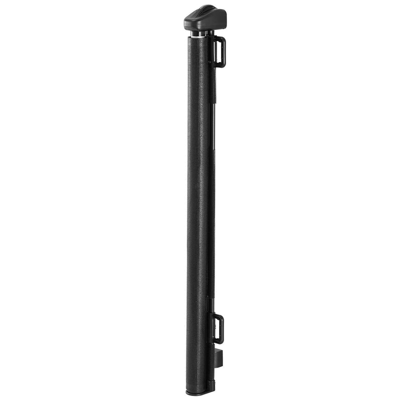 VEVOR izvelkami bērnu drošības vārti, platums līdz 1850 mm, augstums 795 mm, ar drošības slēdzeni, sieta konstrukcija, ērta caurstaigāšana bez sliekšņa, piemēroti kāpnēm, gaiteņiem un lietošanai iekštelpās un ārā, melni - ZEMLETES.LV