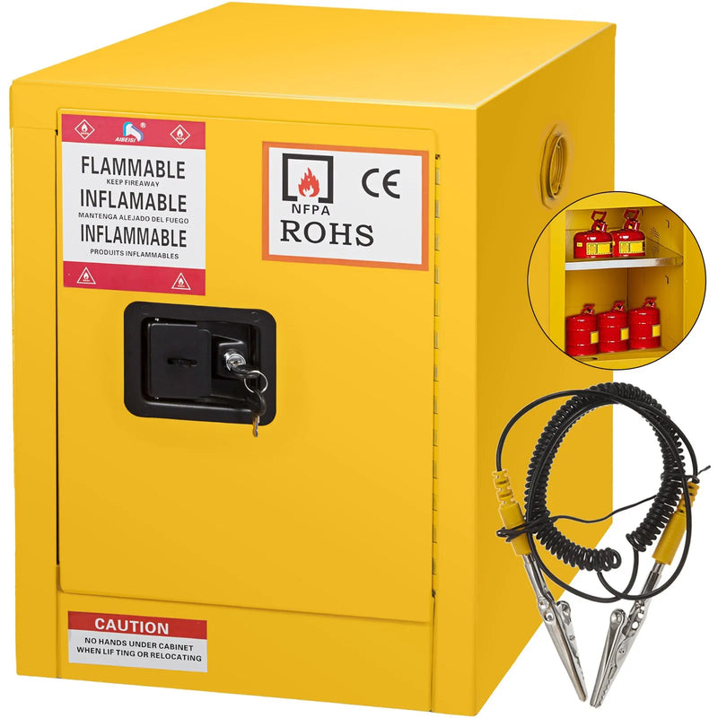VEVOR 41,6 l bīstamo vielu drošības skapis ar manuāli veramām durvīm, 429 × 429 × 460 mm