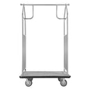 VEVOR viesnīcu bagāžas ratiņi, kravnesība 363 kg, nerūsējošā tērauda apdare, ratiņi ar pelēku paklāja platformu un 152 mm gumijas riteņiem, sudraba krāsā, piemēroti viesnīcām, apartamentiem un kūrortiem - ZEMLETES.LV