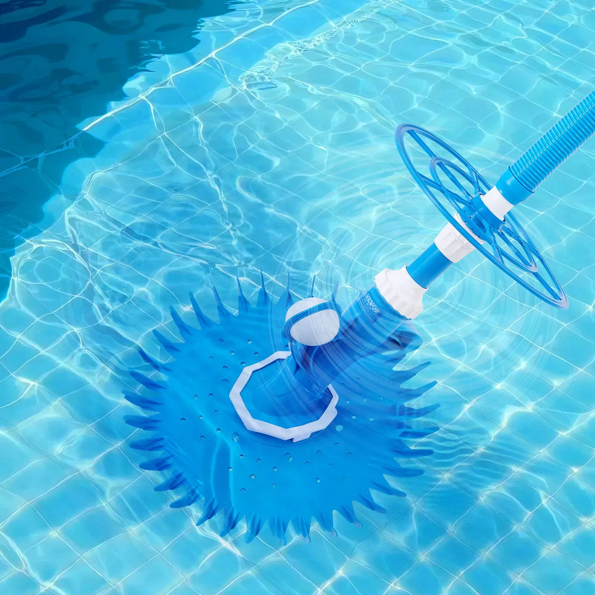 VEVOR Automatic Pool Cleaner with Suction System, Pool Vacuum with 12 Hoses, Suitable for In-Ground and Above-Ground Pools up to 6.1 × 10.7 m