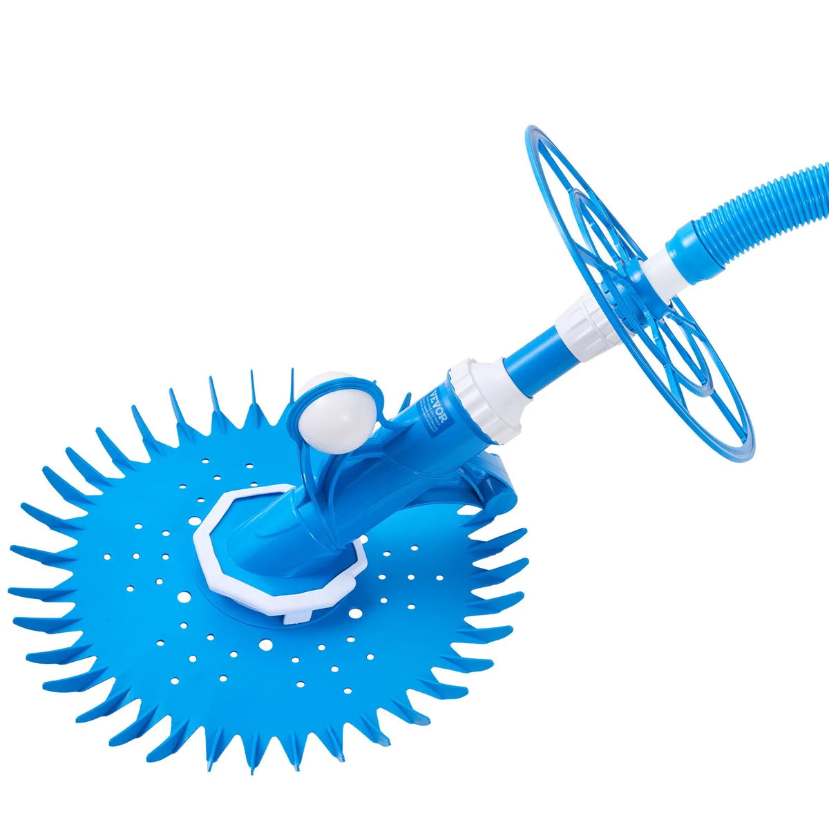 VEVOR Automatic Pool Cleaner with Suction System, Pool Vacuum with 12 Hoses, Suitable for In-Ground and Above-Ground Pools up to 6.1 × 10.7 m