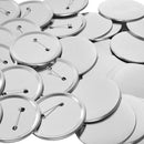 VEVOR pogu izgatavošanas piederumi, 100 komplekti, 75 mm apaļo piespraužu detaļas, metāla aizmugures, metāla korpusi, caurspīdīgas Mylar plēves un tukši papīra diski DIY projektiem, skolas pasākumiem un personalizētām pogām