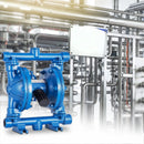 VEVOR pneimatiskais dubultās membrānas sūknis, 1/2 collu ieplūde un izplūde, čuguna korpuss, 11,36 l/min, maks. 6,2 bar, nitrila membrāna, piemērots naftai, dīzeļdegvielai, eļļai un zemas viskozitātes šķidrumiem