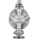 VEVOR pneimatisks dubultās membrānas sūknis, ieplūde un izplūde, nerūsējošā tērauda korpuss, 11,36 l/min, PTFE membrāna, pārneses sūknis naftas, dīzeļdegvielas, eļļas un zemas viskozitātes šķidrumiem.