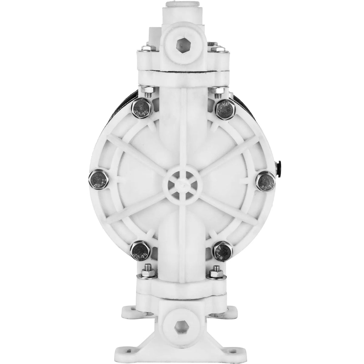 VEVOR pneimatiskais dubultās membrānas sūknis, polipropilēna korpuss, PTFE membrānas, 25,4 mm ieplūde/izplūde, 9,46 L/min, paredzēts naftas produktiem, dīzeļdegvielai, eļļām un zemas viskozitātes šķidrumiem - ZEMLETES.LV