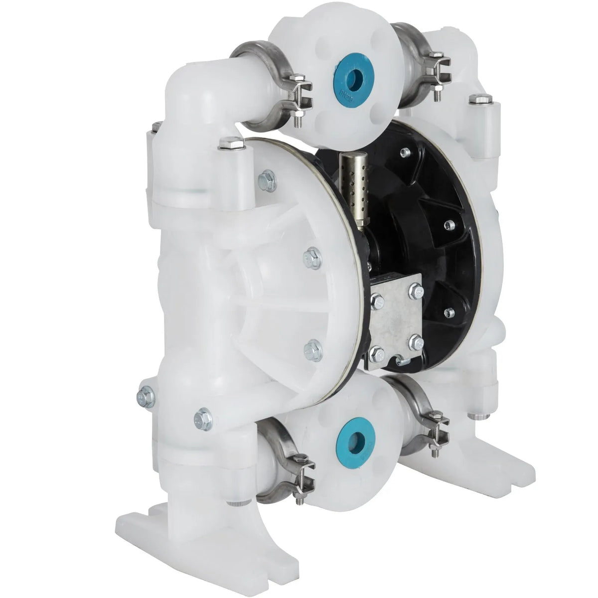 VEVOR pneimatiskais dubultās membrānas sūknis, 25,4 mm ieplūde/izplūde, 113 L/min, polipropilēns, maks. 7 bar, ķīmiskai un rūpnieciskai lietošanai - ZEMLETES.LV