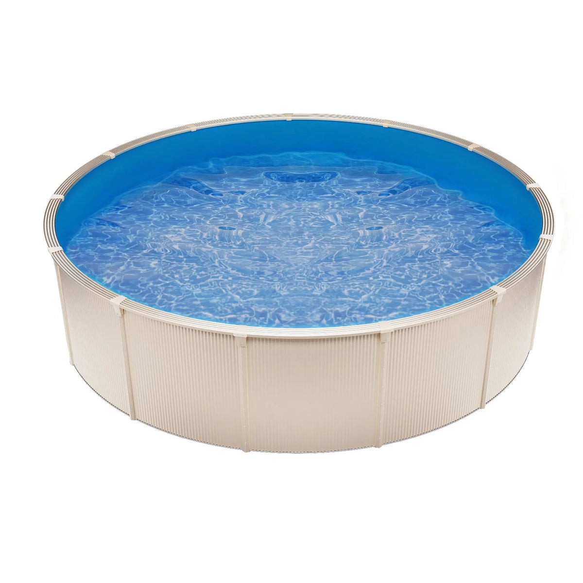 VEVOR Pool Liner for Round Above Ground Pool Ø 4.57 m, UniBead Fastening Type, Durable Vinyl Pool Liner, Standard Thickness, Wall Height 1.19 m, for Steel Wall Above Ground Pools, Solid Colour