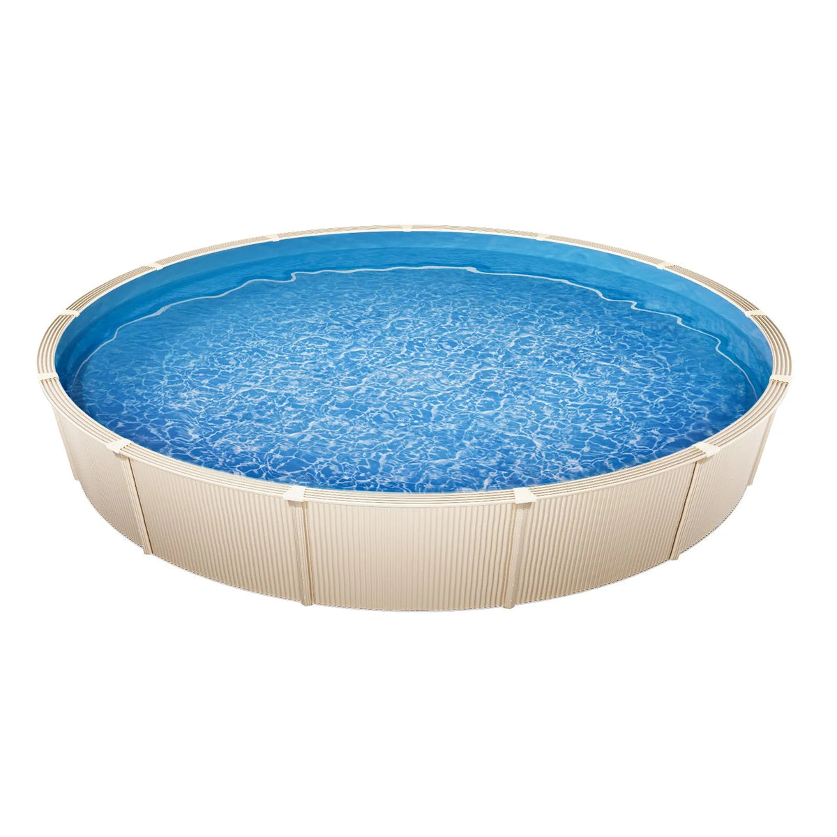 VEVOR Pool Liner for Round Above Ground Pool Ø 4.57 m, UniBead Fastening Type, Durable Vinyl Pool Liner, Standard Thickness, Wall Height 1.19 m, for Steel Wall Above Ground Pools, Solid Colour