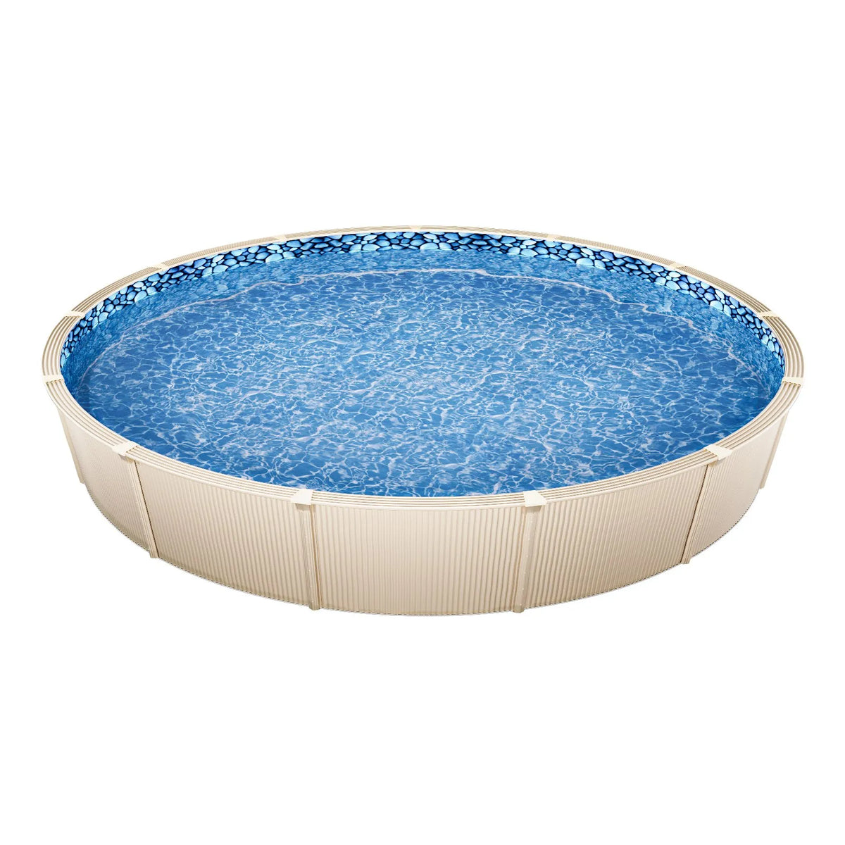 VEVOR Pool Liner for Round Above Ground Pool Ø 9.14 m, Overlap Type Vinyl Pool Liner, Standard Thickness, Suitable for Wall Height 1.22–1.37 m, Designed for Steel Wall Above Ground Swimming Pools